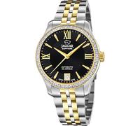 JAGUAR Swiss Made Reloj Automático Mujer de Acero Inoxidable 316L Dorado | Analógico, Calendario, Cristal Zafiro de Alta Resistencia, Resistente al Agua 5 ATM J998/2, Esfera Negra, Hipoalergénico