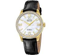 JAGUAR Swiss Made Reloj Automático Mujer de Cuero Negro - Cristal de Zafiro de Alta Resistencia - Resistente al Agua 5 ATM Elegante, Clásico y Vintage - Calendario J999/A