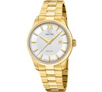 JAGUAR Swiss Made Reloj Hombre Analógico de Acero Inoxidable 316l Dorado - Movimiento de Cuarzo - Calendario - Cristal Zafiro de Alta Resistencia - Resistente al Agua 5 ATM J1044/1 Essentia