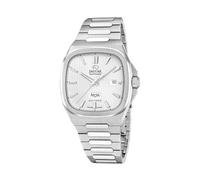JAGUAR Swiss Made Reloj Hombre Analógico de Acero Inoxidable 316l Plateado - Movimiento de Cuarzo - Calendario - Cristal Zafiro de Alta Resistencia - Resistente al Agua 5 ATM J1049/1 Rondcarre