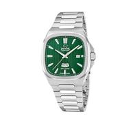 JAGUAR Swiss Made Reloj Hombre Analógico de Acero Inoxidable 316l Plateado - Movimiento de Cuarzo - Calendario - Cristal Zafiro de Alta Resistencia - Resistente al Agua 5 ATM J1049/3 Rondcarre
