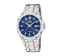JAGUAR Swiss Made Reloj Hombre Analógico de Acero Inoxidable 316l Plateado - Movimiento de Cuarzo - Calendario - Cristal Zafiro de Alta Resistencia - Resistente al Agua 10 ATM J1009/2 Diplomatic