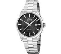 JAGUAR Swiss Made Reloj Hombre Analógico de Acero Inoxidable 316l Plateado - Movimiento de Cuarzo - Calendario - Cristal Zafiro de Alta Resistencia - Resistente al Agua 5 ATM J1041/5 Essentia