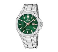 JAGUAR Swiss Made Reloj Hombre Analógico de Acero Inoxidable 316l Plateado - Movimiento de Cuarzo - Calendario - Cristal Zafiro de Alta Resistencia - Resistente al Agua 10 ATM J1009/3 Diplomatic