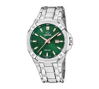 JAGUAR Swiss Made Reloj Hombre Analógico de Acero Inoxidable 316l Plateado - Movimiento de Cuarzo - Calendario - Cristal Zafiro de Alta Resistencia - Resistente al Agua 10 ATM J1009/3 Diplomatic