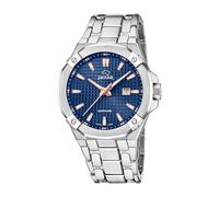 JAGUAR Swiss Made Reloj Hombre Analógico de Acero Inoxidable 316l Plateado - Movimiento de Cuarzo - Calendario - Cristal Zafiro de Alta Resistencia - Resistente al Agua 10 ATM J1009/2 Diplomatic