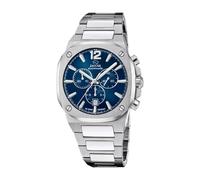 JAGUAR Swiss Made Reloj Hombre Analógico de Acero Inoxidable 316l Plateado - Movimiento de Cuarzo - Cronógrafo - Calendario - Cristal Zafiro Resistente - Resistente al Agua 10 ATM J1025/1 Rondcarre