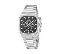 JAGUAR Swiss Made Reloj Hombre Analógico de Acero Inoxidable 316l Plateado - Movimiento de Cuarzo - Cronógrafo - Calendario - Cristal Zafiro Resistente - Resistente al Agua 5 ATM J1048/4 Rondcarre
