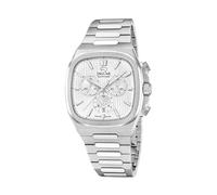 JAGUAR Swiss Made Reloj Hombre Analógico de Acero Inoxidable 316l Plateado - Movimiento de Cuarzo - Cronógrafo - Calendario - Cristal Zafiro Resistente - Resistente al Agua 5 ATM J1048/1 Rondcarre