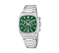 JAGUAR Swiss Made Reloj Hombre Analógico de Acero Inoxidable 316l Plateado - Movimiento de Cuarzo - Cronógrafo - Calendario - Cristal Zafiro Resistente - Resistente al Agua 5 ATM J1048/3 Rondcarre