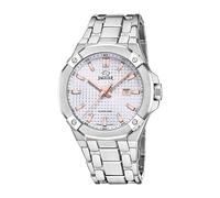JAGUAR Swiss Made Reloj Hombre Analógico de Acero Inoxidable 316L | Reloj Cuarzo, Calendario, Cristal Zafiro de Alta Resistencia, Resistente al Agua 10 ATM, J1009/1, Diplomatic, Esfera Blanca