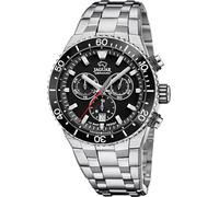 JAGUAR Swiss Made Reloj Hombre Analógico de Acero Inoxidable de Cerámica Plateado - Cuarzo - Cronógrafo - Calendario - Cristal Zafiro Resistente - Resistente al Agua 10 ATM J1022/4 Ceramic