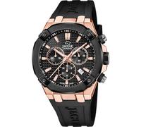 JAGUAR Swiss Made Reloj Hombre Analógico de Caucho Negro J1015/1 | Movimiento de Cuarzo, Cronógrafo, Calendario, Cristal Zafiro de Alta Resistencia