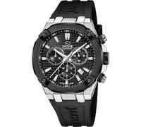 JAGUAR Swiss Made Reloj Hombre Analógico de Caucho Negro J1020/2 | Movimiento de Cuarzo, Cronógrafo, Calendario, Cristal Zafiro de Alta Resistencia