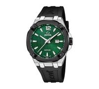 JAGUAR Swiss Made Reloj Hombre Analógico de Caucho Negro - Movimiento de Cuarzo - Calendario - Cristal Zafiro de Alta Resistencia - Resistente al Agua 10 ATM J1019/1 Diplomatic