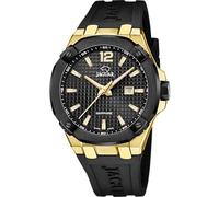 JAGUAR Swiss Made Reloj Hombre Analógico de Caucho Negro | Movimiento de Cuarzo, Calendario, Cristal Zafiro de Alta Resistencia, Resistente al Agua 10 ATM J1012/1 Diplomatic