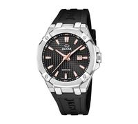 JAGUAR Swiss Made Reloj Hombre Analógico de Caucho Negro - Movimiento de Cuarzo - Calendario - Cristal Zafiro de Alta Resistencia - Resistente al Agua 10 ATM J1010/4 Diplomatic