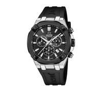 JAGUAR Swiss Made Reloj Hombre Analógico de Caucho Negro - Movimiento de Cuarzo - Cronógrafo - Calendario - Cristal Zafiro de Alta Resistencia - Resistente al Agua 10 ATM J1020/2 Diplomatic