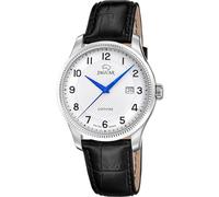 JAGUAR Swiss Made Reloj Hombre Analógico de Cuero Negro | Movimiento de Cuarzo, Calendario, Cristal Zafiro de Alta Resistencia, Resistente al Agua 5 ATM Elegante J1042/1 Essentia
