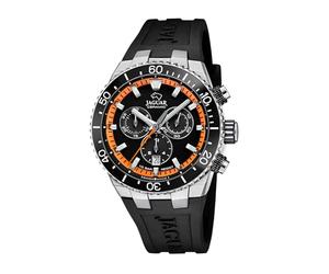 JAGUAR Swiss Made Reloj Hombre Cronógrafo de Caucho Negro | Reloj Cuarzo, Calendario, Cristal Zafiro de Alta Resistencia, Resistente al Agua 10 ATM, J1021/4, Ceramic