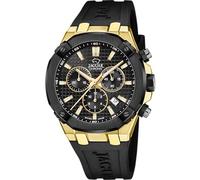 JAGUAR Swiss Made Reloj Hombre Cronógrafo de Cuero Negro | Reloj Cuarzo, Calendario, Cristal Zafiro de Alta Resistencia, Resistente al Agua 10 ATM, J1014/1, Diplomatic, Esfera Negra