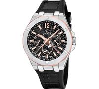 JAGUAR Swiss Made Reloj Hombre Fase Lunar de Acero Inoxidable 316L Negro | Analógico, Reloj Cuarzo, Cristal de Alta Resistencia, Resistente al Agua 10 ATM, J1040/4 Diplomatic, Swiss Made