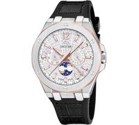 JAGUAR Swiss Made Reloj Hombre Fase Lunar de Acero Inoxidable 316L Negro | Analógico, Reloj Cuarzo, Cristal de Alta Resistencia, Resistente al Agua 10 ATM, J1040/1 Diplomatic, Swiss Made