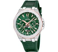 JAGUAR Swiss Made Reloj Hombre Fase Lunar de Acero Inoxidable 316L Verde | Analógico, Reloj Cuarzo, Cristal de Alta Resistencia, Resistente al Agua 10 ATM, J1040/3 Diplomatic, Swiss Made