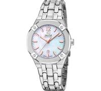 JAGUAR Swiss Made Reloj Mujer Analógico de Acero Inoxidable 316L | Reloj Cuarzo, Calendario, Cristal Zafiro de Alta Resistencia, Resistente al Agua 10 ATM, J1016/1, Diplomatic, Esfera Blanca