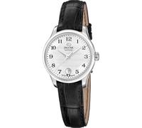 JAGUAR Swiss Made Reloj Mujer Analógico de Cuero Negro - Movimiento de Cuarzo - Cristal Zafiro Resistente - Resistente al Agua 5 ATM - Elegante, Clásico y Vintage - Calendario J1046/1 - Essentia
