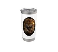 Jaguar Wildlife Art Majestic Jungle Big Cat Vaso térmico de acero inoxidable de doble pared