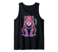 Jaguars Animal Colorido Arco Iris Gatos Grandes Amante Camiseta sin Mangas