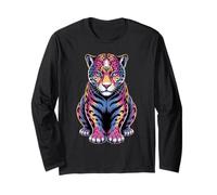 Jaguars Animal Zoo Colorido Arco Iris | Big Cats Lover Vintage Manga Larga