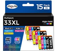 Jagute 33XL - Cartuchos de tinta compatibles con Epson Expression Premium XP-7100 XP-530 XP-540 XP-630 XP-635 XP-640 XP-645 XP-830 XP-900 XP540 XP530 XP900 XP640 XP7100
