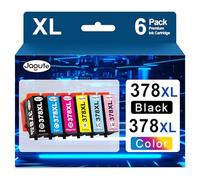 Jagute 378XL Cartuchos de tinta compatibles con cartuchos Epson 378 XL Multipack para Epson Expression Photo XP-8500 XP-8505 XP-8600 XP-8605 XP-8700 XP-8000 XP-15000 (1BK, 1C, 1M, 1Y, 1LC, 1LM)