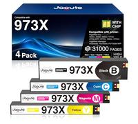 Jagute 973X Cartuchos de Tinta compatibles para HP 973 973X Cartuchos de Tinta para HP PageWide 477dwt 477dw 452dwt 452dw MFP 552dw 577dw P57750dw P55250dw (Negro Cian Magenta Amarillo,4-pek)