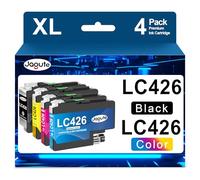 Jagute Cartucho de Tinta LC426 Compatible para Brother LC426 LC426VAL Tinta para Brother Cartuchos LC-426 para MFC-J4335DW MFC-J4340DW MFC-J4535DW MFC-J4540DW (4 Paquetes, Negro Cian Magenta Amarillo)