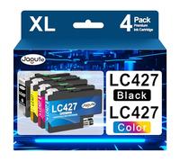 Jagute Cartucho de Tinta LC427 Compatible para Brother LC 427 LC427 Tinta para Brother HL-J6010DW MFC-J5955DW MFC-J6955DW MFC-J6957DW MFC-J6959DW (4 Paquetes, Negro Cian Magenta Amarillo)
