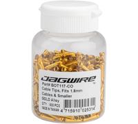 Jagwire Cable Tips - Shift - Gold (500pcs) - WS - Transmisión para Bicicletas, Color Oro
