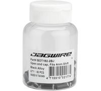 Jagwire End Caps Open - 4mm Shift - Black - Alloy (50pcs) - WS - Transmisión para Bicicletas, Color Negro, Talla 4mm