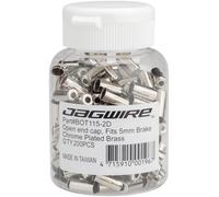 Jagwire End Caps Open - 5mm Brake (Crimp) - Chrome - Brass (200pcs) - WS - Latiguillo de Freno para Bicicletas, Color Chrome, Talla 5mm