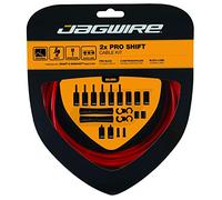 Jagwire - Kit de cambio universal 2X Pro | para bicicleta de carretera, MTN y grava | Compatible con SRAM y Shimano Shifter, cables de acero inoxidable pulido, 10 opciones de color