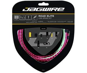 Jagwire Road Bike Elite Link Kit Completo de Cables de Freno, Color Rojo