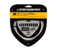 Jagwire 2X Sport Shift Kit Vainas y Cables del desviador, Unisex Adulto, Blanco, Talla única