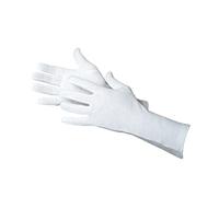 Jah Blanco:Tex 3101 - Guantes de algodón (12 pares, peso medio, 35 cm, talla 10), color blanco