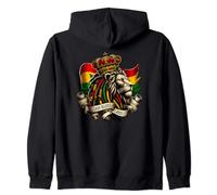 JAH BLESS I AND I Bandera León de Judá Reggae Rastafari Sudadera con Capucha
