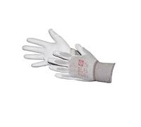 Jah N-PU-3 - Guantes de punto fino de nailon con revestimiento de poliuretano, 12 pares, color gris, talla 10