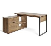 Jahnke Loop C 150 E Roble/Antracita Escritorio, ingeniería Material de Madera Hierro Melamina, Core Oak/Anthracite, Talla única