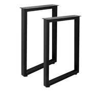 Jahof Patas para Mesa Rectangulares, Juego de 2 Pies para Mueble Industriales, Patas de Metal para Mesa de Comedor, Escritorio (W60 x H70 cm)