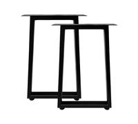 Jahof Patas para Mesa Trapezoidales, Juego de 2 Pies para Mueble Industriales, Patas de Metal para Mesa de Comedor, Escritorio (W45 x H70 cm)